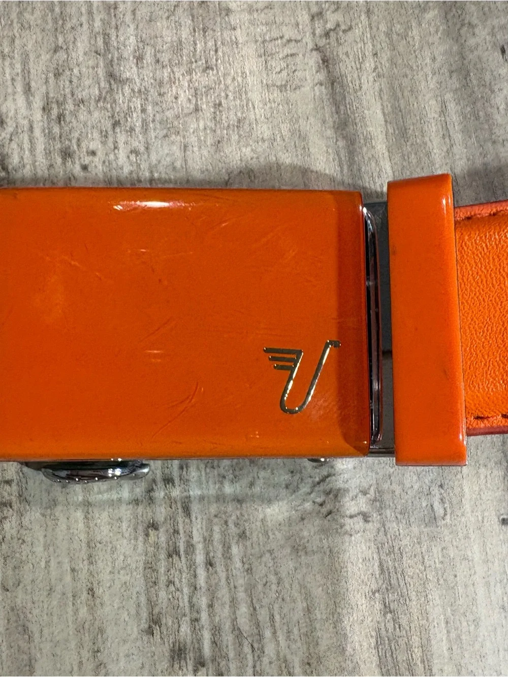 Mission Belt Men’s 36/38 Orange Leather With Fugitive 40MM Orange Buckle